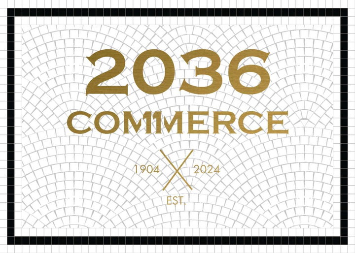 2036 Commerce mockup design by Mosaic Lettering