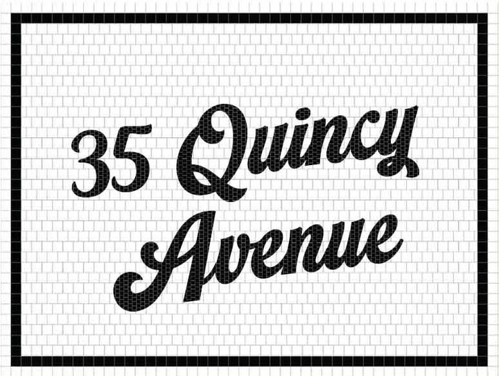 35 Quincy Avenue mockup design by Mosaic Lettering