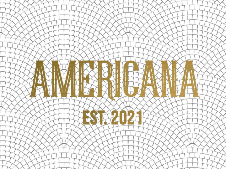 Americana mockup design by Mosaic Lettering