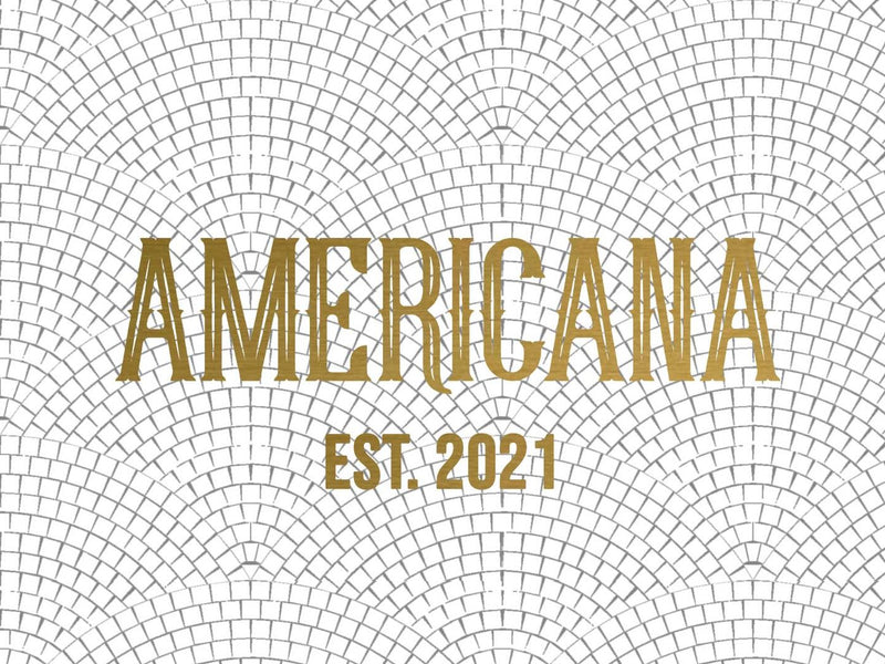 Digital mockup of the Americana mosaic
