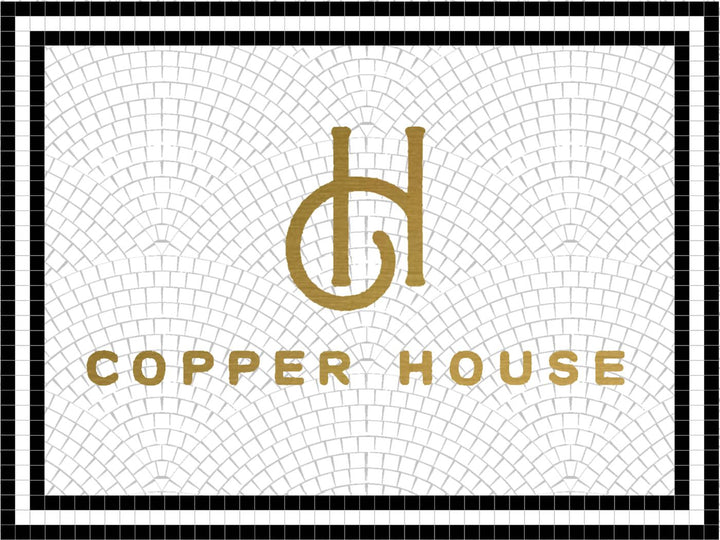 Copper house mockup design by Mosaic Lettering
