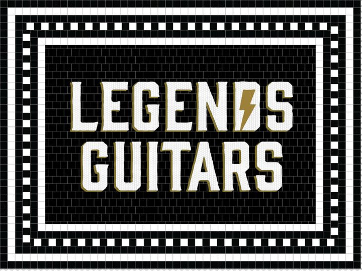 Legends Guitars mockup design by Mosaic Lettering