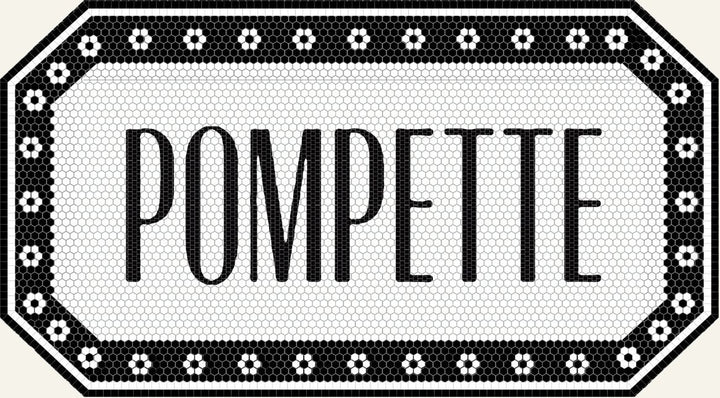 Pompette mockup design by Mosaic Lettering