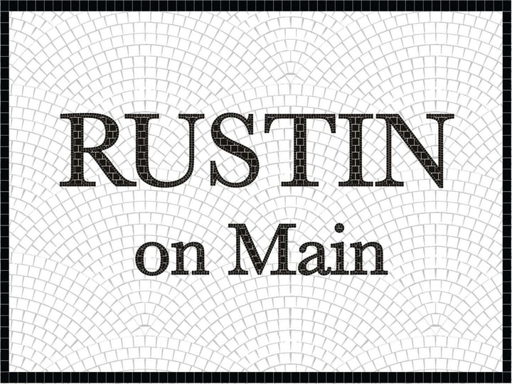 Rustin on main mockup design by Mosaic Lettering