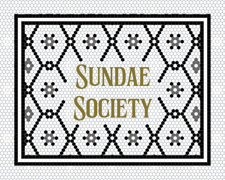 Sundae Society mockup design by Mosaic Lettering