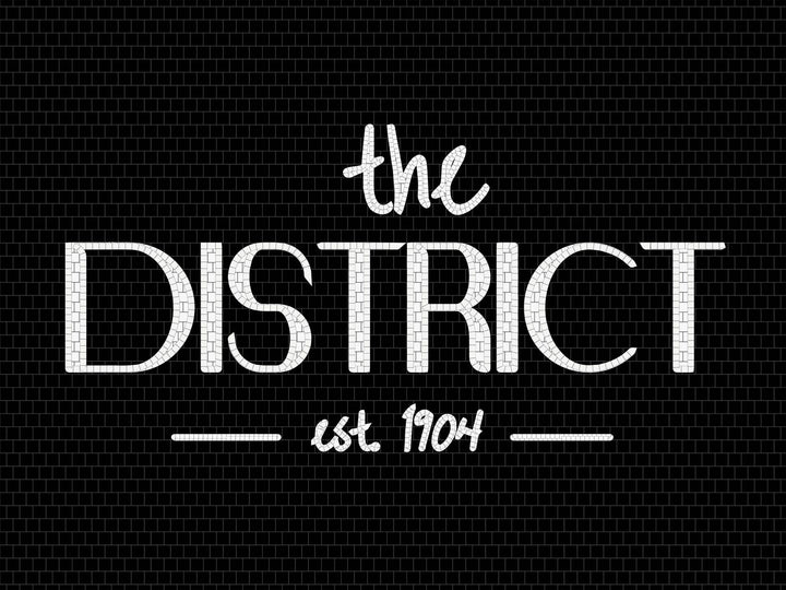 The district mockup design by Mosaic Lettering