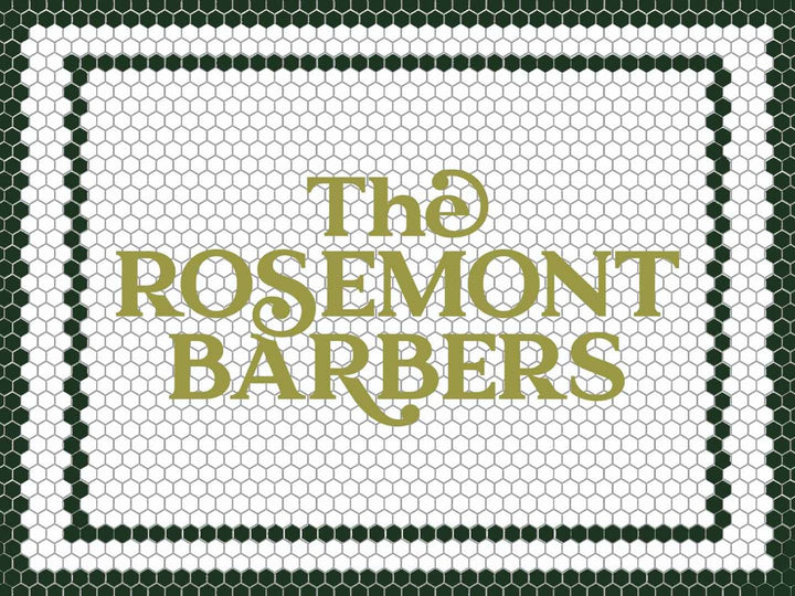 The Rosemont Barbers mockup design by Mosaic Lettering