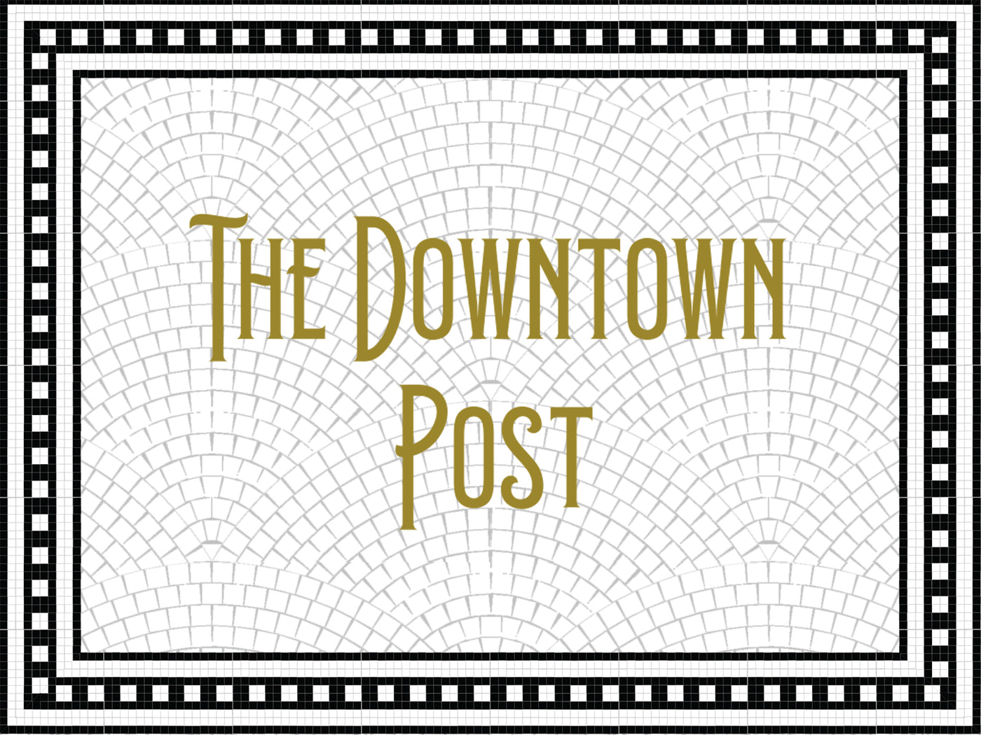 Custom Mosaic with Metallic Letterings (The Downtown Post) – Mosaic ...