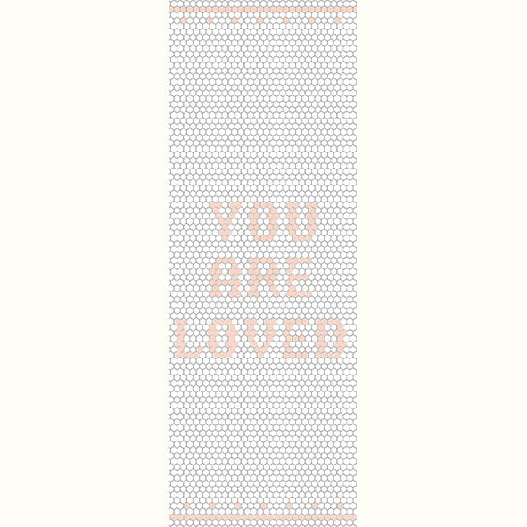Standard-grid Hexagon Mosaics ( YOU ARE LOVED ) – Mosaic Lettering